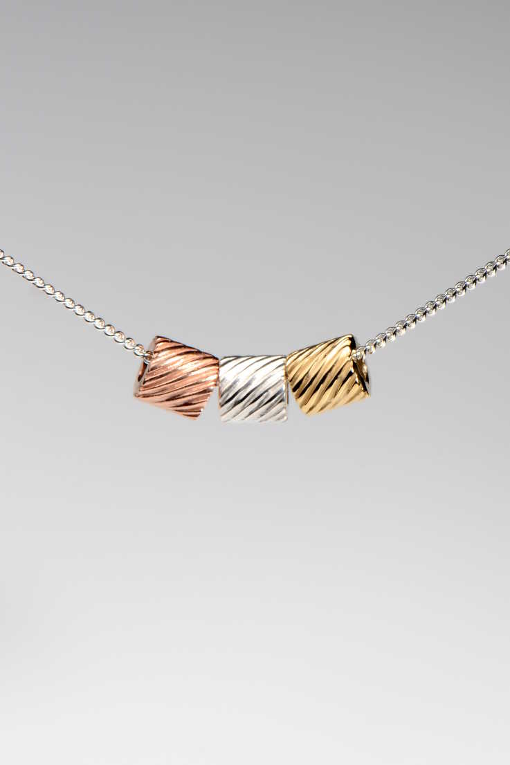 Bella Figura Ditali 3 colour necklace - Unforgettable Jewellery