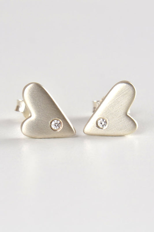 From the heart large diamond studs - Unforgettable Jewellery
