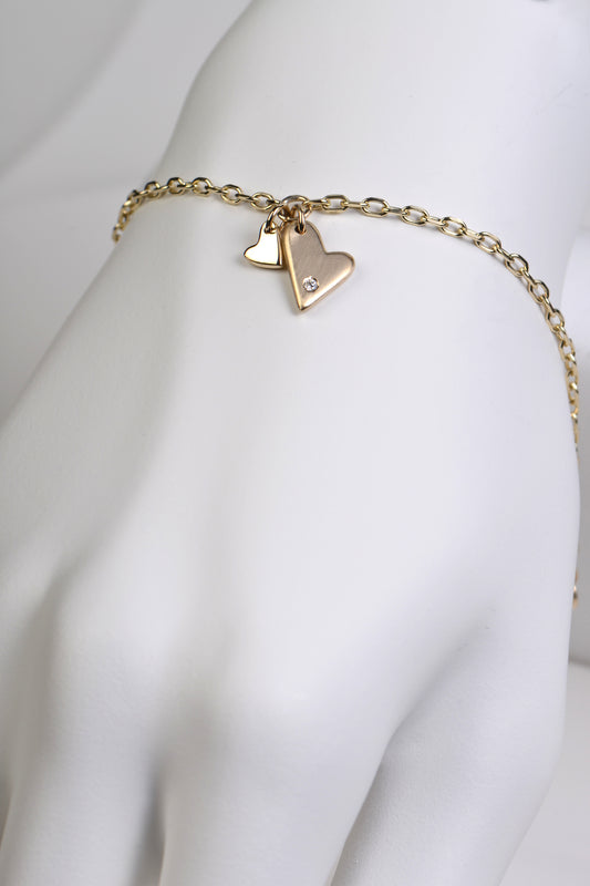 From the heart gold diamond bracelet