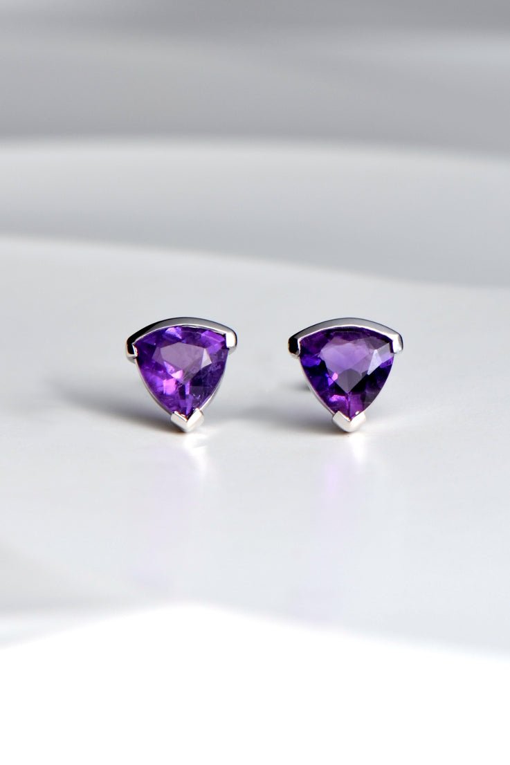Sailing Stones amethyst earrings - amethyst jewellery Christine Sadler