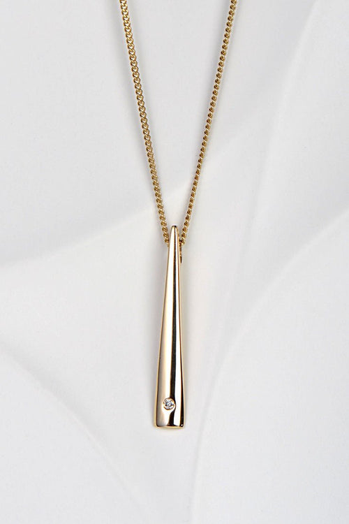 Cairn 9ct yellow gold diamond pendant - Necklaces Christine Sadler