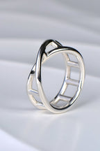 Sterling silver Designer Genes ring with DNA-inspired single twist and tapered sculptural form - Christine Sadler