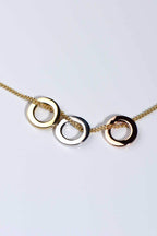 Affinity necklace with three colours of gold rings - NecklacesChristine Sadler