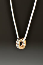 Affinity three coloured gold rings pendant - Rings Christine Sadler