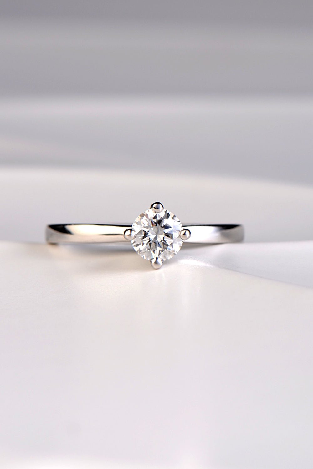 Platinum and lab diamond solitaire engagement ring - Engagement Ring Christine Sadler