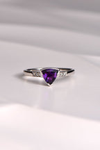 Sailing Stones amethyst  - amand diamond ring - amethyst jewellery Christine Sadler