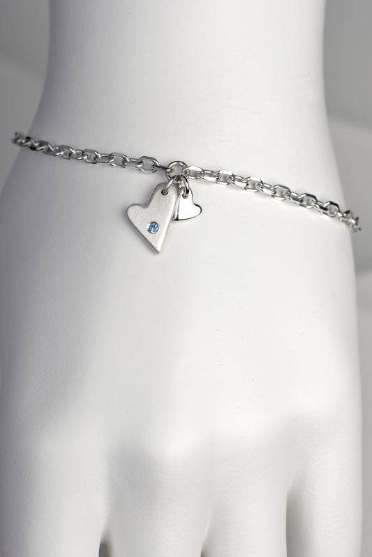 From the Heart aquamarine bracelet