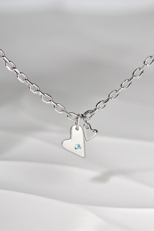 From the Heart aquamarine necklace