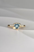 Sailing stones ring with aquamarine and diamond - Modern Rings Christine Sadler