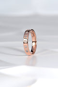 modern rose gold and diamond wedding ring, made in the UK