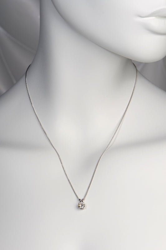 ethical Platinum lab diamond necklace 45cm long