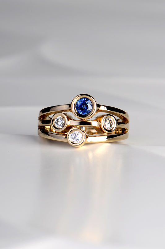 Cairn Sapphire and diamond ring