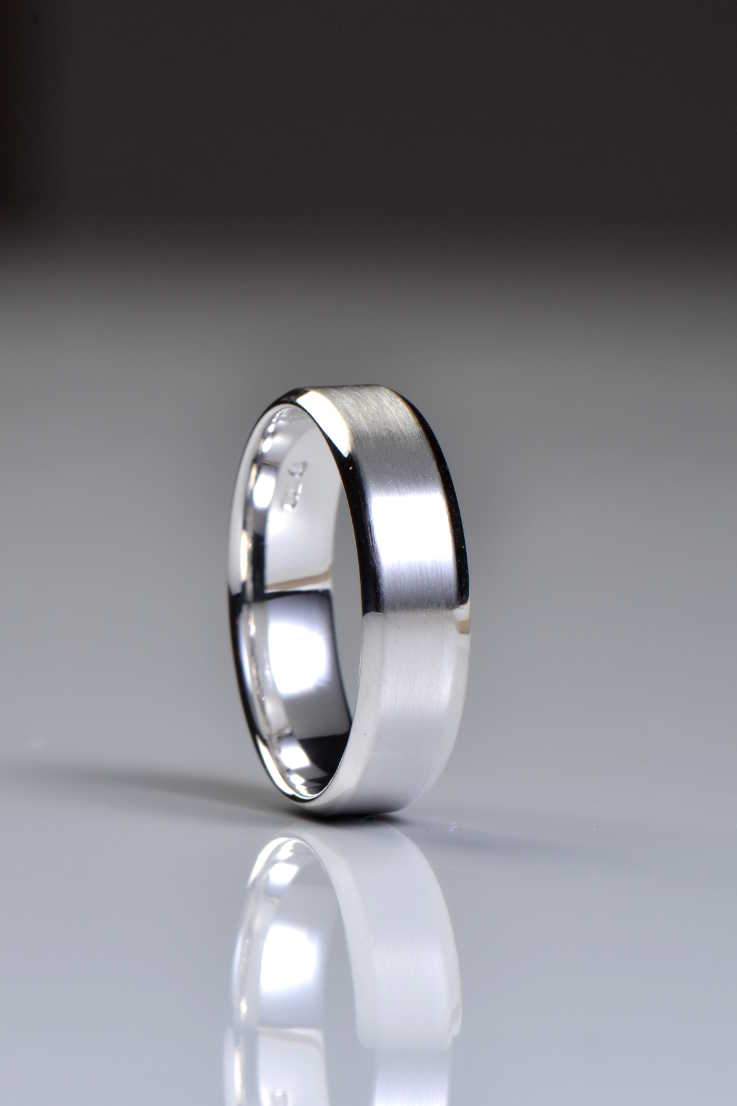 Platinum Brushed Men's Wedding Ring - Wedding RingBest Of British