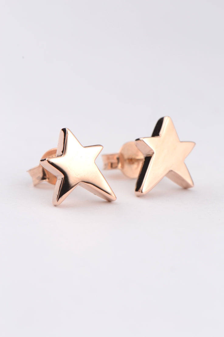 Falling Star 9ct rose gold earrings - Unforgettable Jewellery