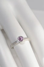 quirky cupcake inspired silver and amethyst ring by UK jewellery designer Christine Sadler