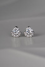 Exclusive designer Platinum Diamond stud earrings that are really different and special, inspired by the Scottish fairy pools