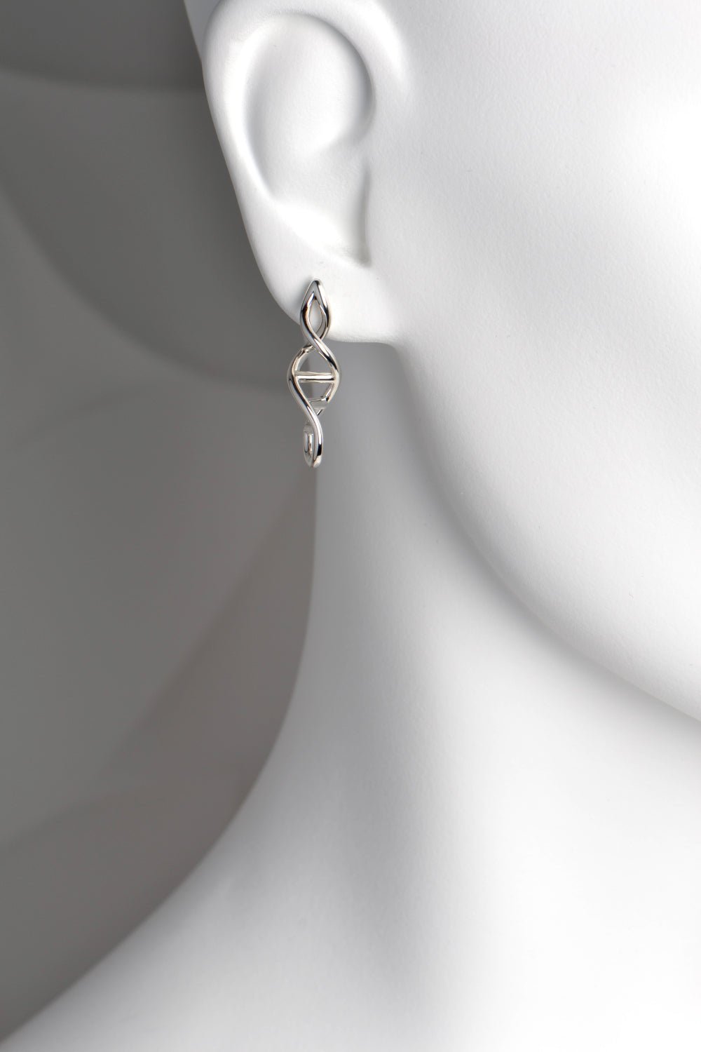 Helix spiral drop silver earrings -  Christine Sadler