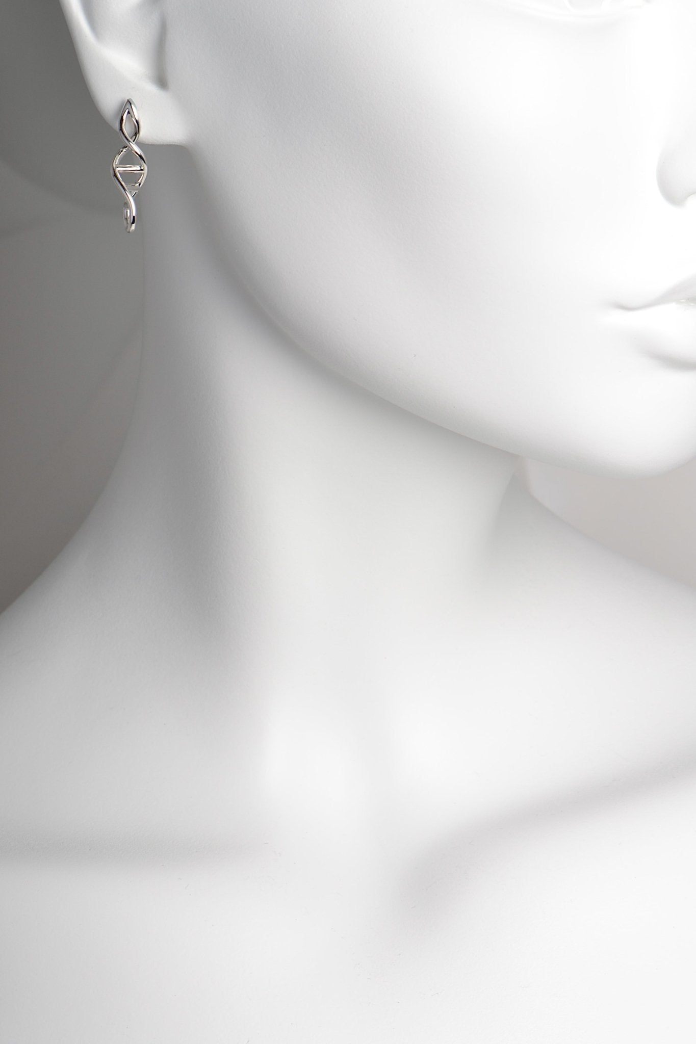 Handmade statement earrings that symbolise a meaningful connection - dna helix shape - Christine Sadler