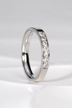 British made diamond eternity or wedding ring white gold