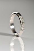 Classic 3mm wide diamond set wedding ring in 18ct white gold - Wedding RingChristine Sadler