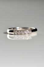 Classic 3mm wide diamond set wedding ring in 18ct white gold - Wedding RingChristine Sadler