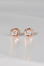 Cairn rose gold diamond stud earrings - Diamond earrings Christine Sadler Unforgettable Jewellery