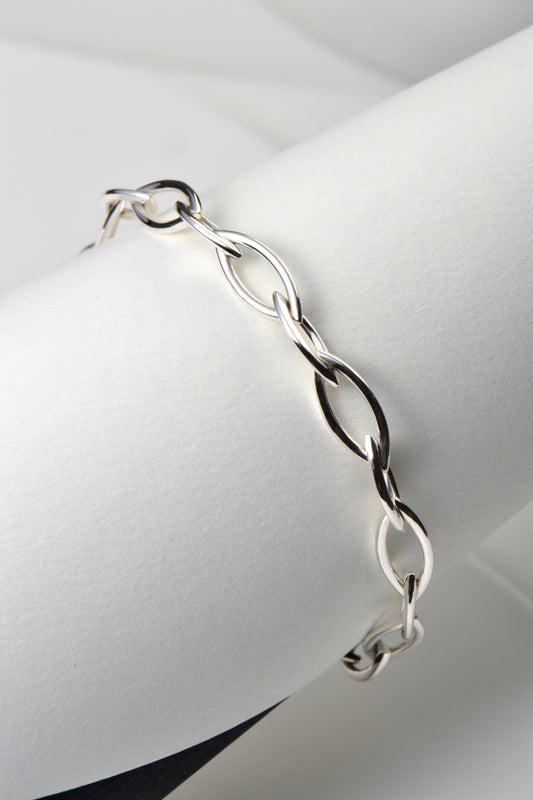 Ellipse silver bracelet