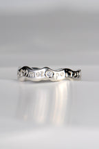 secret designer ring with a hidden message set with a diamond by Christine Sadler