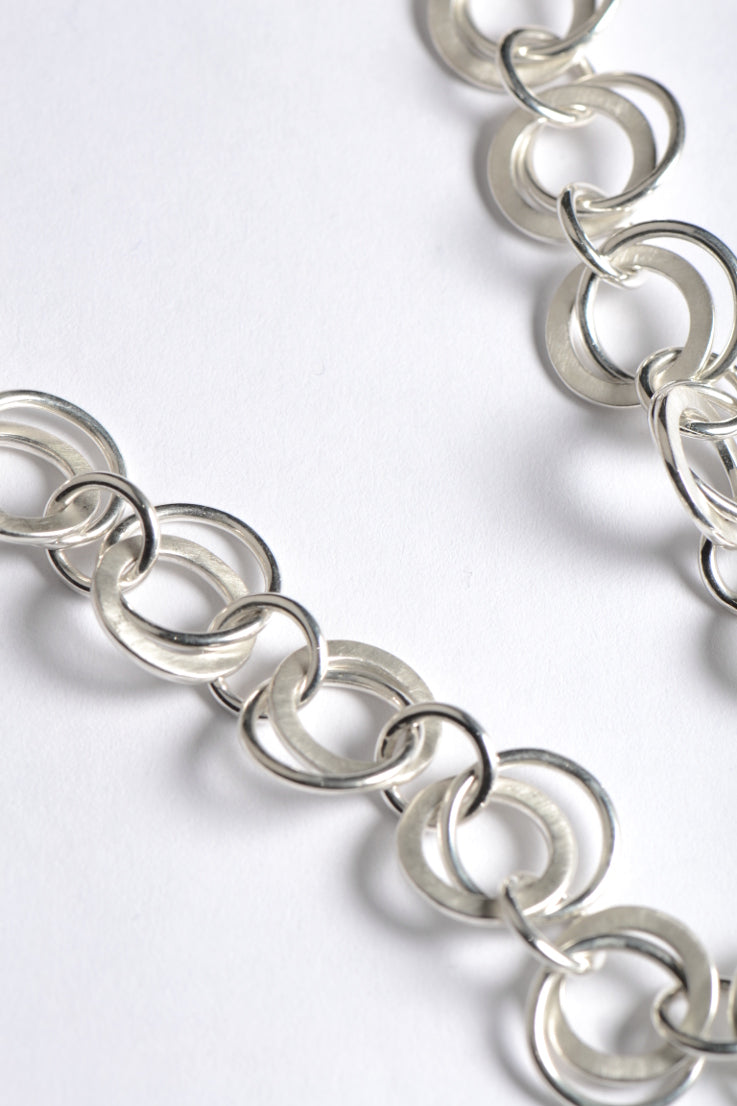 handmade silver circles chain - Unforgettable Jewellery