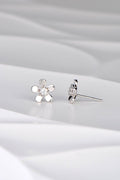 Flower silver stud earrings - Earrings The Best Lab Grown Jewellery Designs