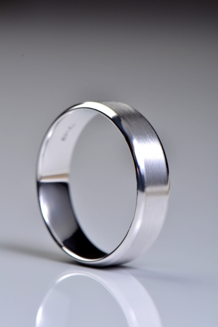 contemporary british platinum wedding ring for a man