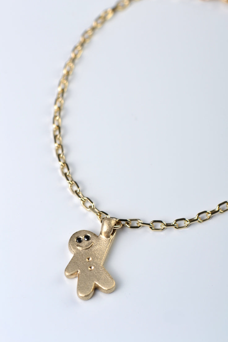 9ct gold gingerbread baby on bracelet