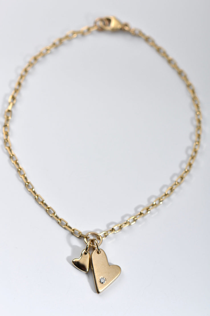 From the heart gold diamond bracelet - Unforgettable Jewellery