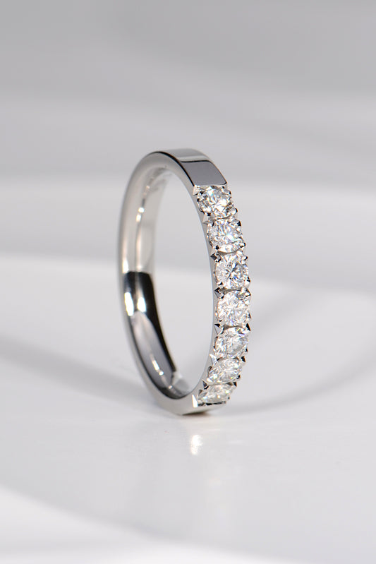 Platinum and diamond wedding ring