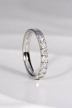 platinum handmade platinum castle set diamond ring that could be a wedding or eternity ring for a woman or man