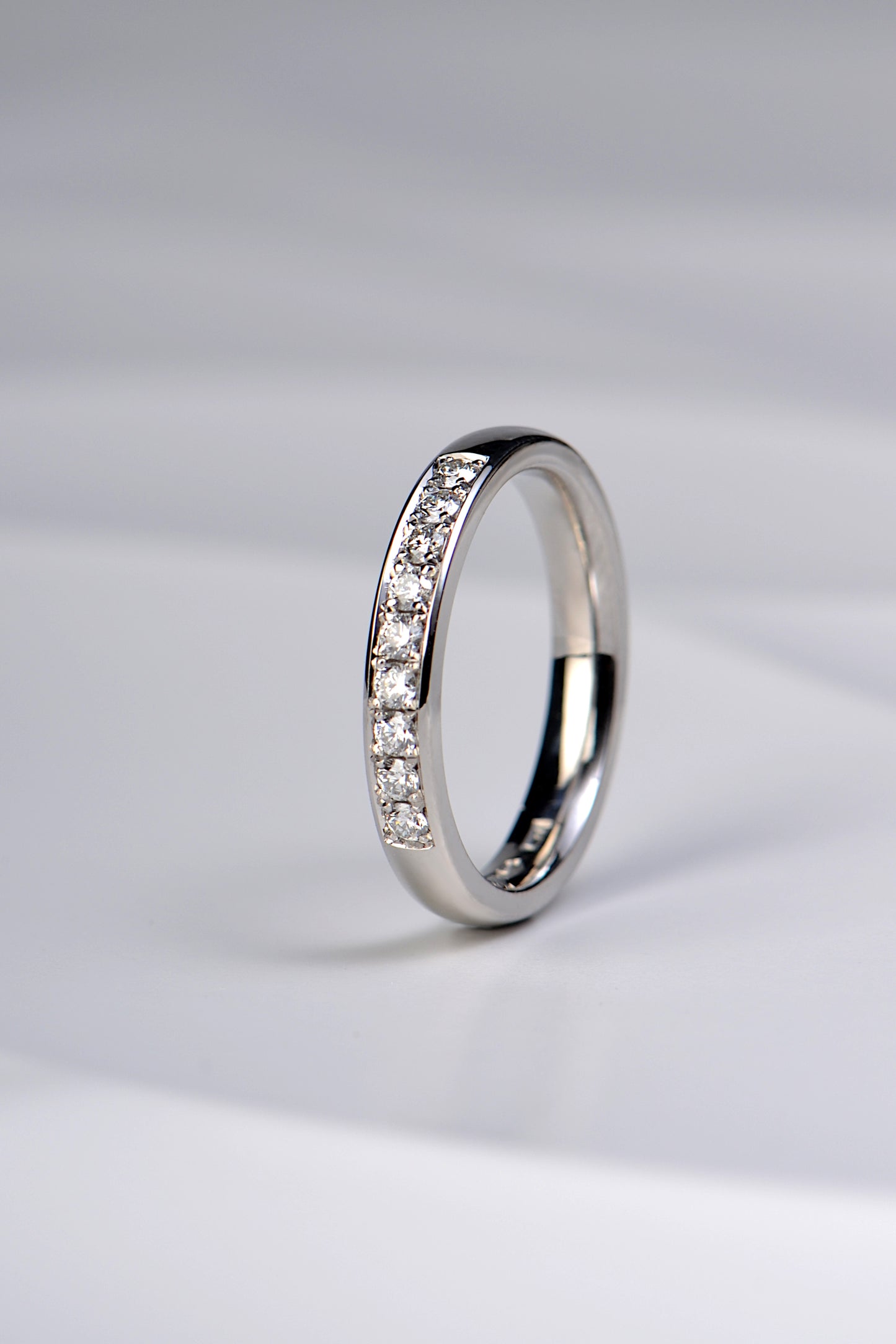 Handmade diamond wedding ring