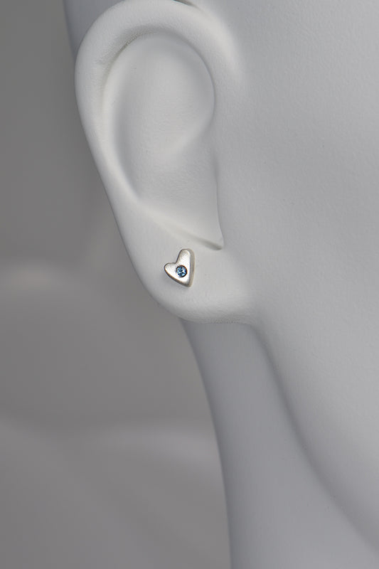 From the Heart aquamarine earrings