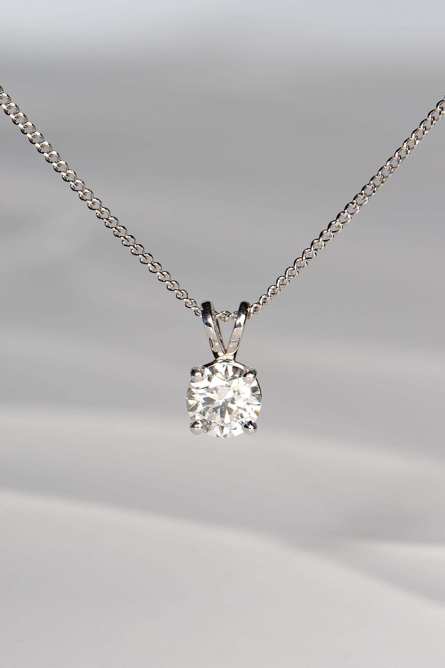 solitaire diamond necklace