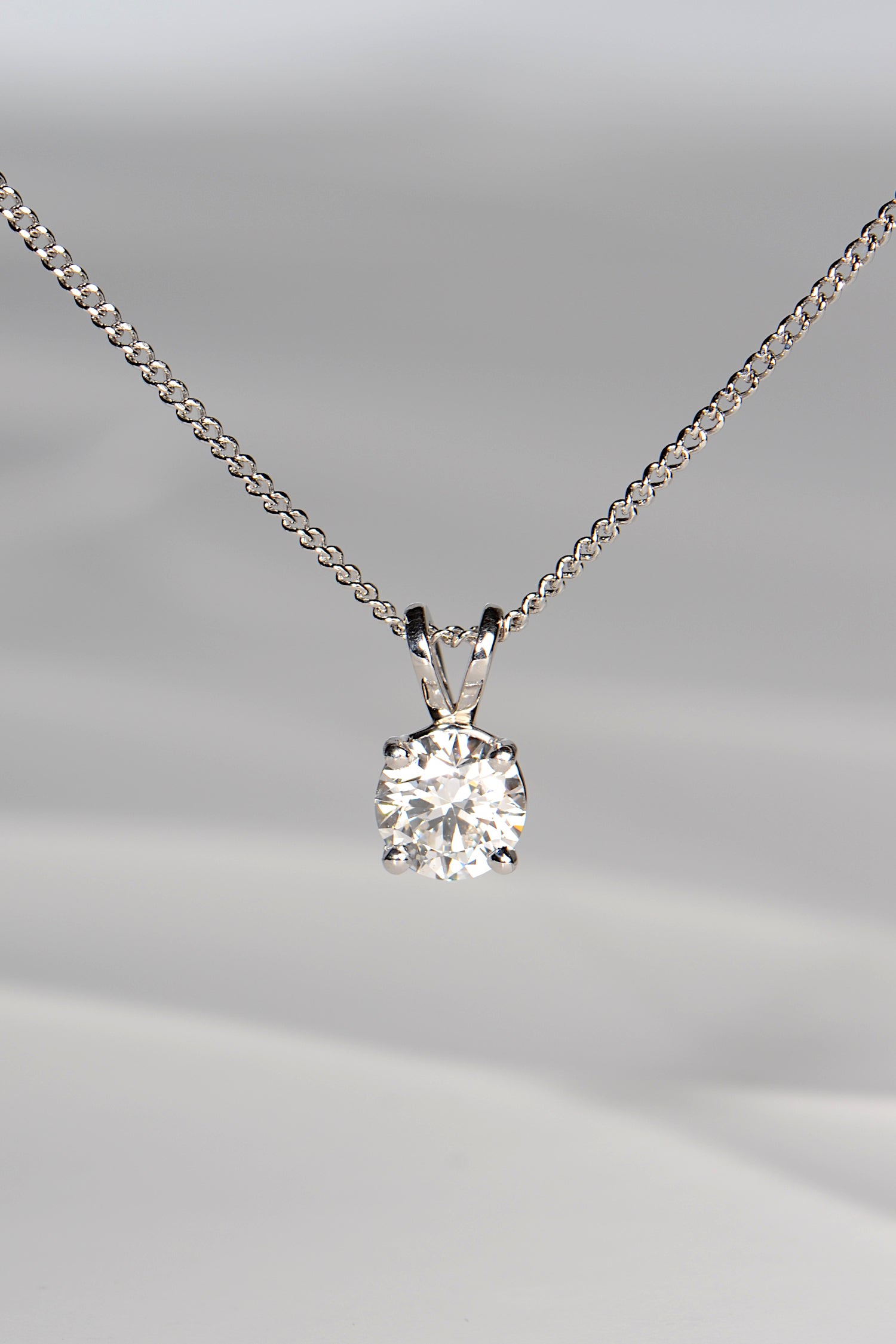 solitaire diamond necklace