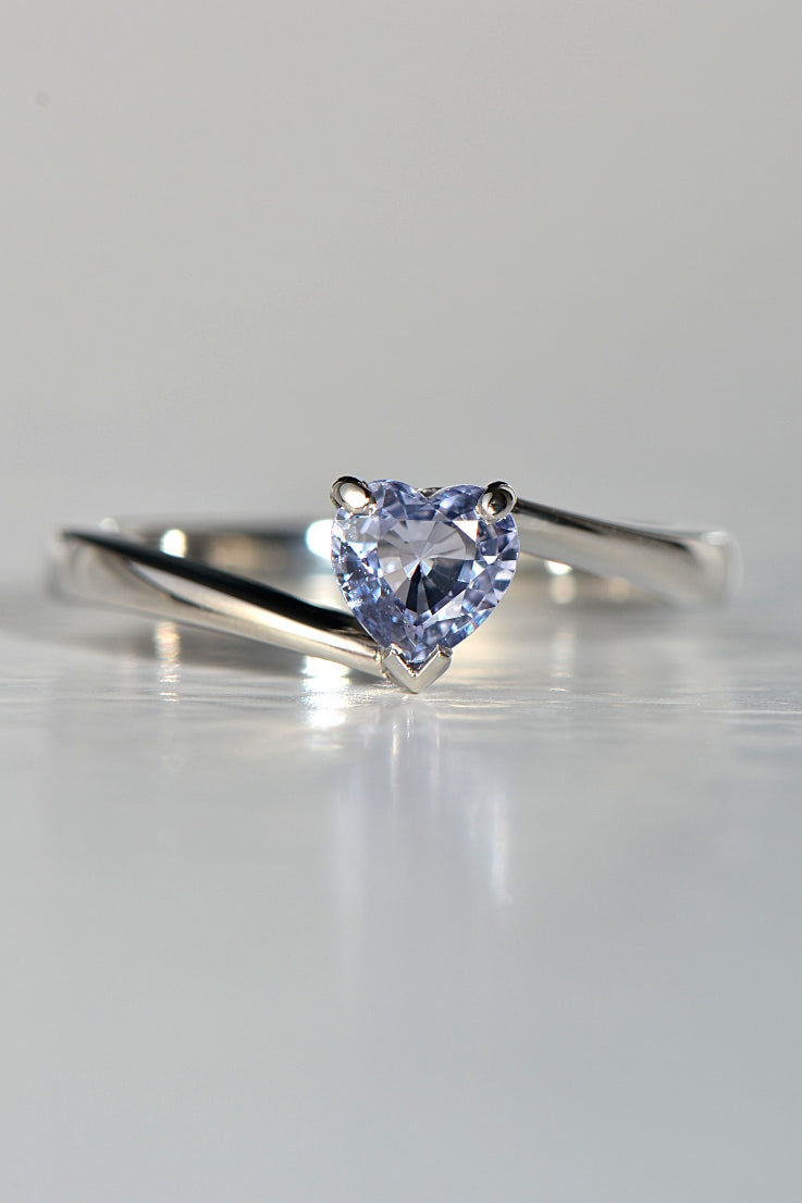 Sapphire heart cut rings