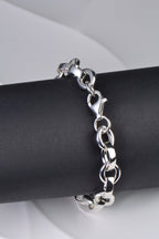 Chunky silver bracelet for a woman or man made in the UK - Christine Sadler Unforgettable Jewellery