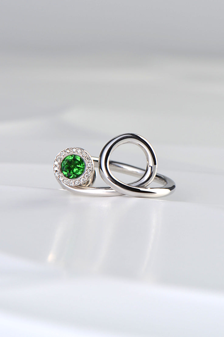 The Ultimate Cocktail ring - Mojito Green Garnet