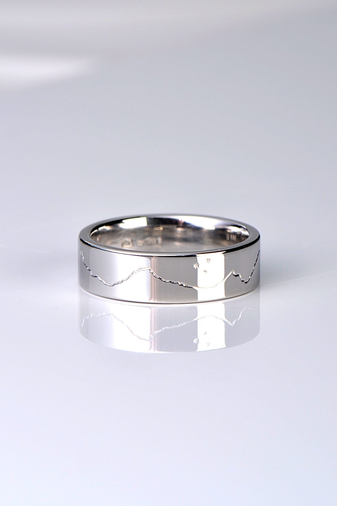 Under The Stars Hand Engraved Ring - Wedding Ring Christine Sadler Unforgettable Jewellery