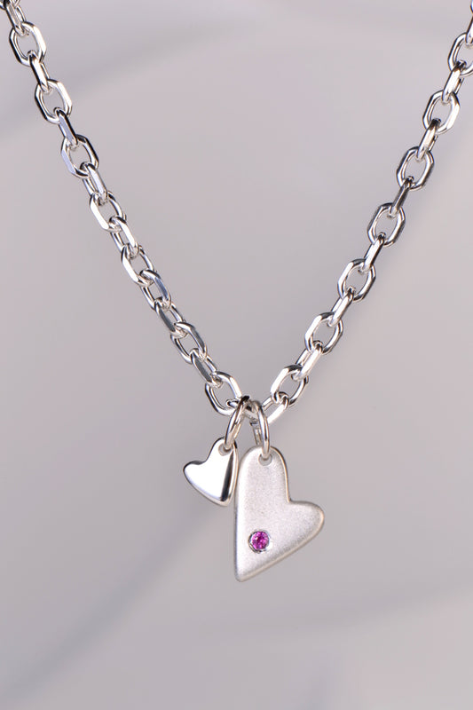 From the Heart pink sapphire necklace