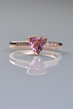 Pink tourmaline and diamond Sailing Stones ring. - Modern rings - Christine Sadler