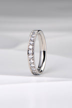 modern handmade diamond platinum wedding ring that can also be an eternity ring