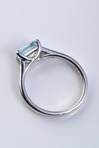 Aquamarine and diamond 9ct white gold ring - Engagement RingChristine Sadler