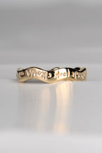 Gold reflection ring with diamond - Ring Christine Sadler