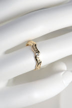 Gold reflection ring with diamond - Ring Christine Sadler