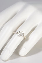 modern silver diamond ring by jewellery designer Christine Sadler inspired by the philosophy of the Ripple Effect
